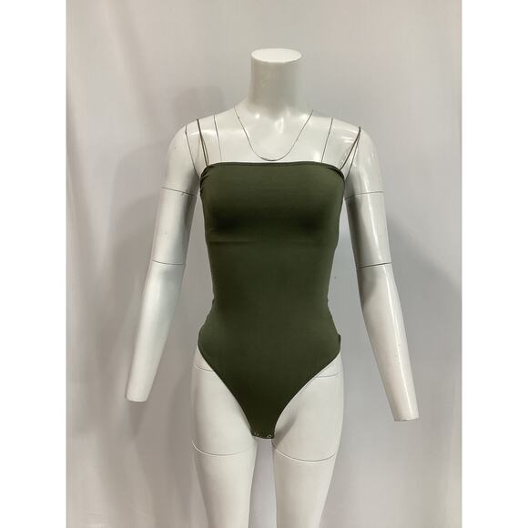 Enza Costa 'Luxe' Green Knit Essential Tank Bodysuit Size XS - Picture 2 of 4